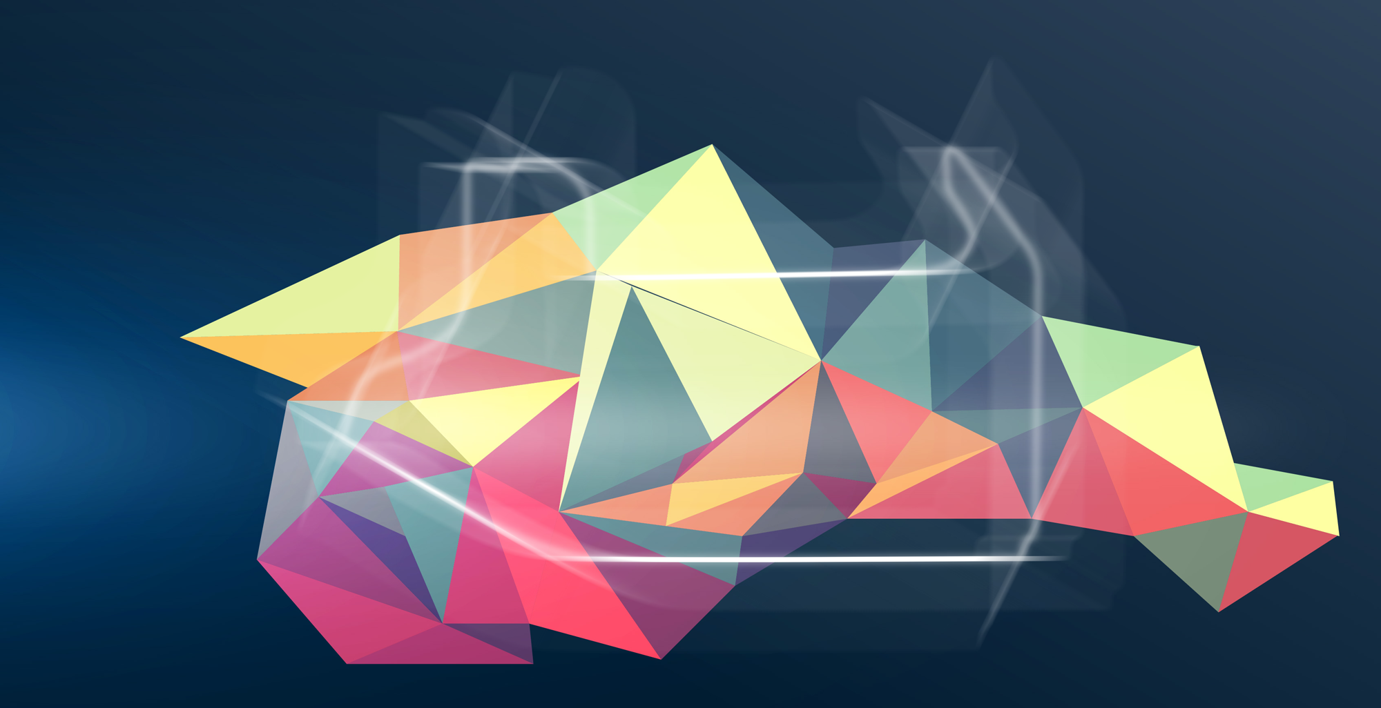 Large letters in brand typography